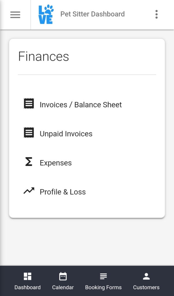 Pet Sitter Dashboard